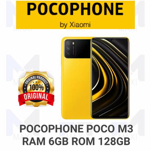 Foto Produk Pocophone Poco M3 6/128 Ram 6GB Rom 128GB Garansi Resmi - Yellow dari Maxi phone cell
