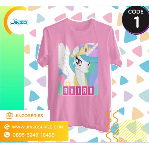 Foto Produk Kaos Anak My Little Pony 1 Putri Celestia Nama - Hitam, 2 dari Jinzo Series