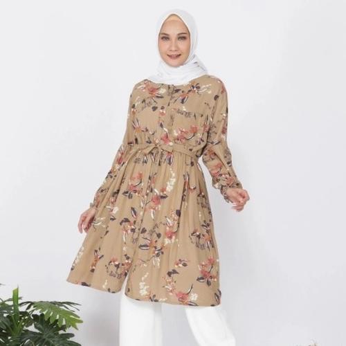 Foto Produk Raline - KEMEJA TUNIK MUSLIM RAYON KEKINIAN dari Peony & Rose