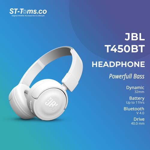 Foto Produk JBL Wireless On-Ear Headphone T450BT - Putih dari ST-Toms.co