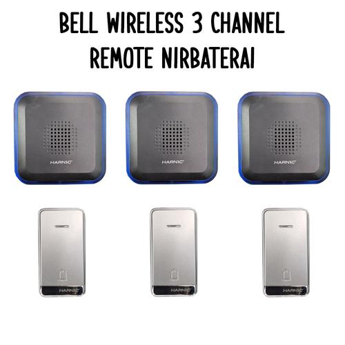 Foto Produk BELL WIRELESS 3 CH - REMOTE NIRBATERAI - COCOK UNTUK BEL RUMAH-KANTOR dari EtalaseBelanja
