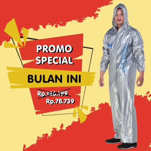 Foto Produk Jas Hujan Stelan Tribal Rain Coat Setelan Ibex Skotlet Dewasa Raincoat dari Langit Biru