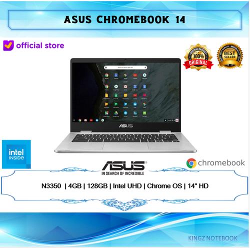 Gambar ASUS Chromebook Intel N3350 4GB 128GB Chrome OS 14"HD Laptop Ringan - Silver dari Kingz Notebook Jakarta Pusat Tokopedia