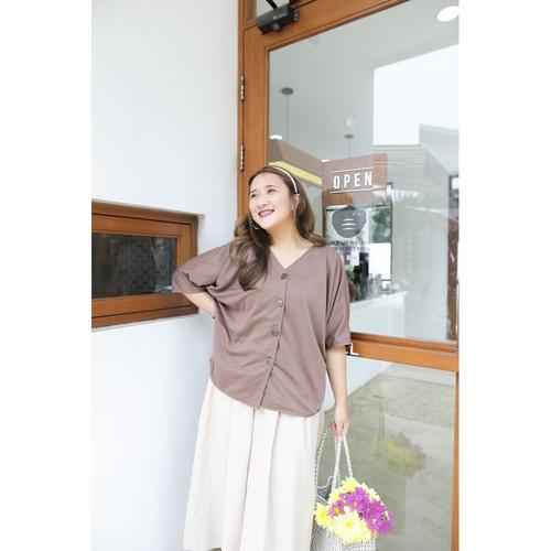 Foto Produk Yoenik Apparel Kikan Shirt Tops Mocca M14378 R1S2 dari Yoenik Apparel