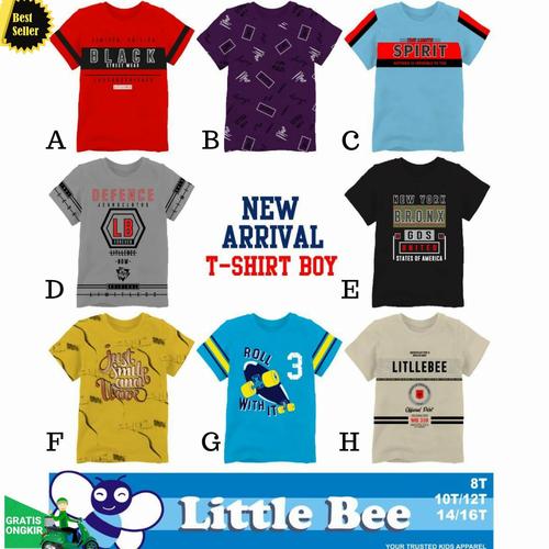Foto Produk Kaos Baju Anak Branded Size Besar 8-14 Tahun | Kaos Anak Laki Lak - Size 8 dari Posikids