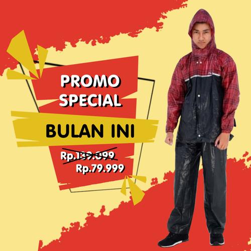 Foto Produk Jas Hujan Jaket Celana Plevia 8110 Rush Backpack - Abu-abu dari Langit Biru