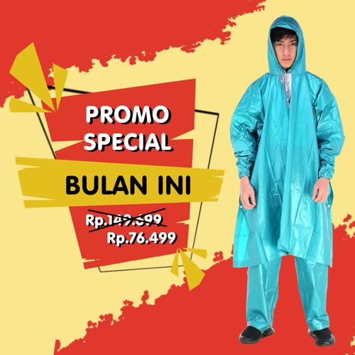 Foto Produk Jas Hujan Poncho Lengan Celana Plevia NAUTILUS 734 Motor batman ponco - Merah Muda dari Langit Biru