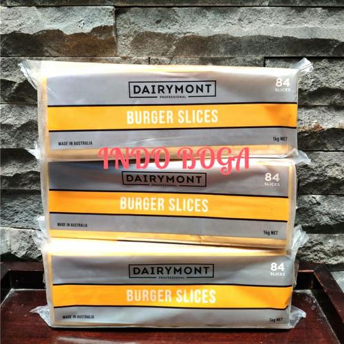 Foto Produk Dairymont red cheddar 1 kg / keju burger slice / red cheddar slice dari Indo Boga