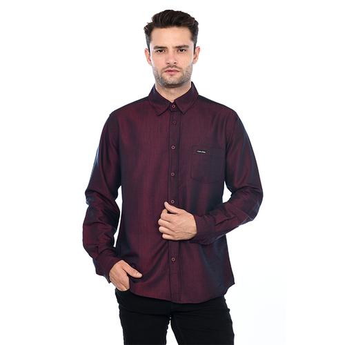 Foto Produk Cottonology Kemeja Lengan Panjang Jarvis Maroon - S dari Cottonology Indonesia