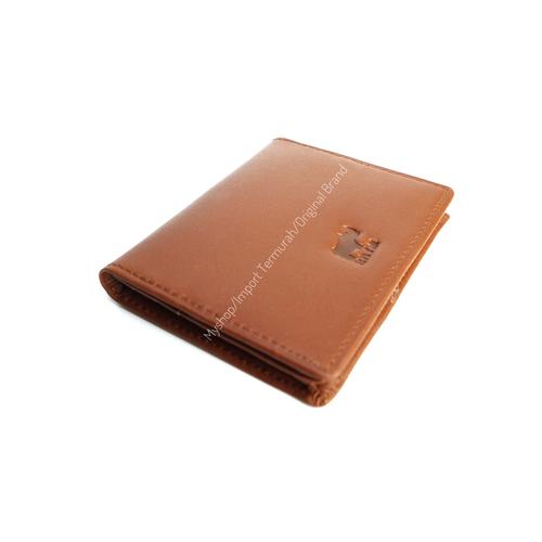Foto Produk Dompet Kartu Kulit Asli Pria Wanita Card Holder RHYM 23 Brown - Cokelat Muda dari -myshop