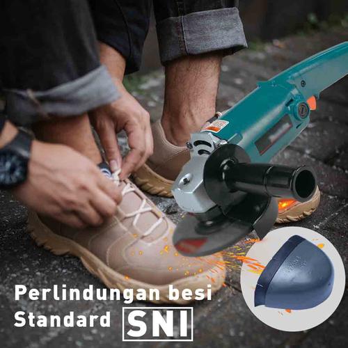 Gambar SEPATU SAFETY BOOTS PERLINDUNGAN BESI CAIMAN REISEN STEEL PROTECTION - Cokelat, 43 dari JONBUSINESS Kota Cimahi Tokopedia