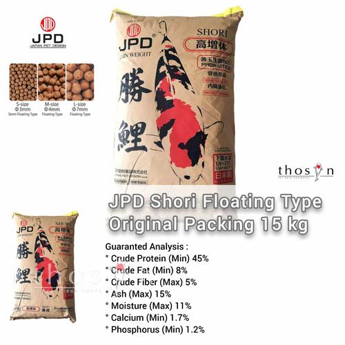 Jual Pelet Pakan Koi Japan Pet Design JPD Shori Original Packing 15 kg