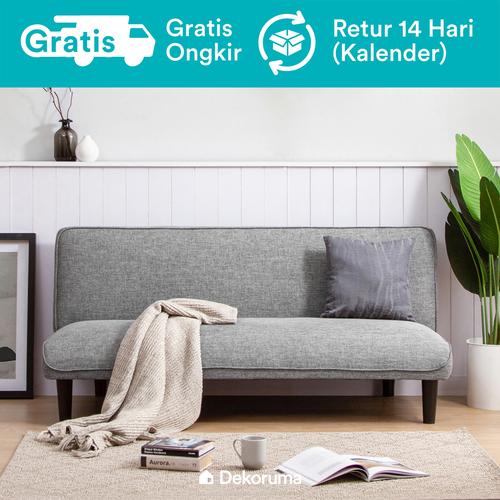 Promo Dekoruma Nobu Sofa Bed Minimalis Kain Woven Sofabed Kursi Tamu