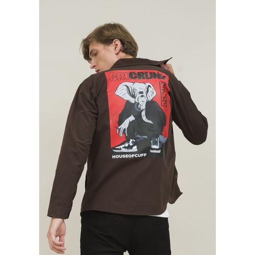 Foto Produk Jaket parka pria coklat kanvas trucker jacket CRUNK houseofcuff dari House of Cuff