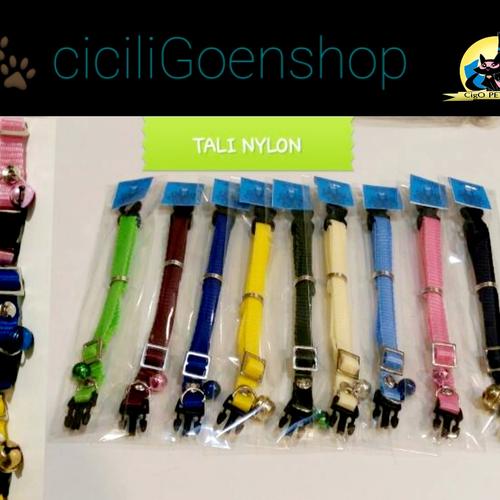 Foto Produk Kalung katun polos halus untuk kucing anjing kelinci dengan lonceng. - Merah dari cicilia Goen Shop