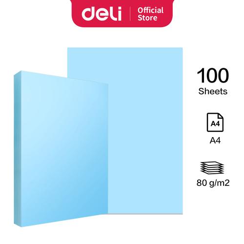 Gambar Deli Kertas Fotokopi Berwarna A4 Isi 100 Lembar Warna Pastel 7757 - Biru Muda dari Deli office automative Kab. Tangerang Tokopedia