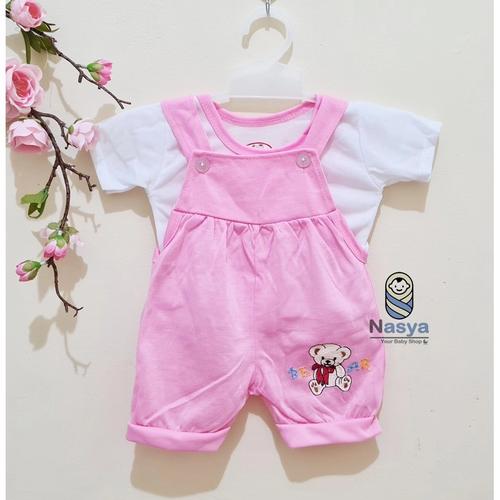 Foto Produk 0026 Pink - Setelan murah baju bayi perempuan 0-6 bulan model Kodok dari Nasya Baby Shop