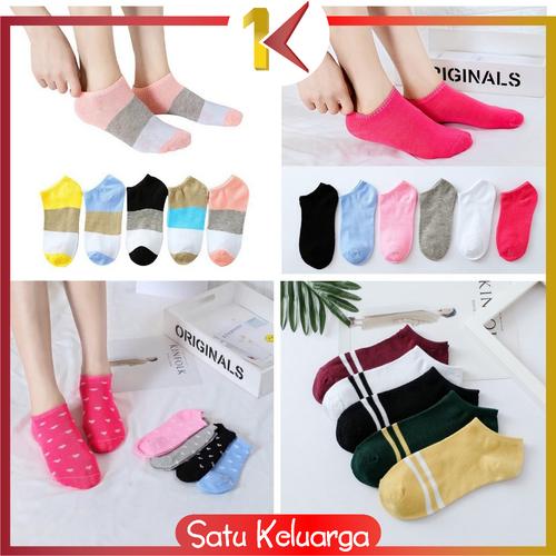 Gambar SK-P51-P54 Kaos Kaki Pendek Dewasa / Kaos Kaki Semata Kaki / Kaos Kaki - Garis, Hitam dari Satukeluarga Kab. Tangerang Tokopedia