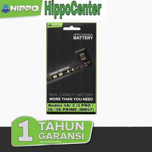 Foto Produk Baterai Hippo Xiaomi Redmi 4X, 3, 3S , 3S PRIME , 3 PRO - BM47 4000mAh - BATERAI dari HippoCenter