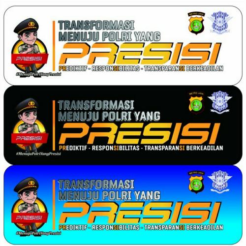 Jual STIKER VINYL POLRI PRESISI UK.30x10CM - Kota Surabaya