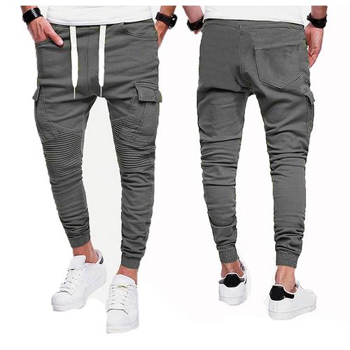 Gambar NOSH Celana Jogger Pria Seal Variasi Kerut dan Pocket Kantong - Abu Tua, L dari NOSH Jakarta Barat Tokopedia