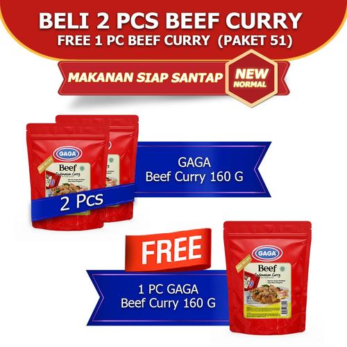Foto Produk Beef Curry 160g Beli 2 pcs GRATIS 1 pc (GG51) dari Gaga Official Store
