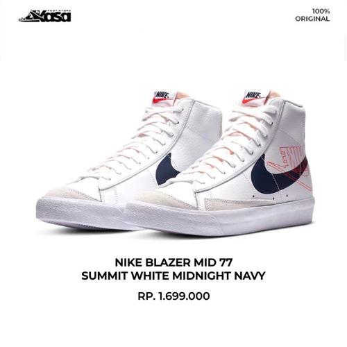 Jual NIKE BLAZER MID MIDNIGHT NAVY SAIL SUMMIT WHITE - 44 - Kota Bandung -  akasafootstore | Tokopedia