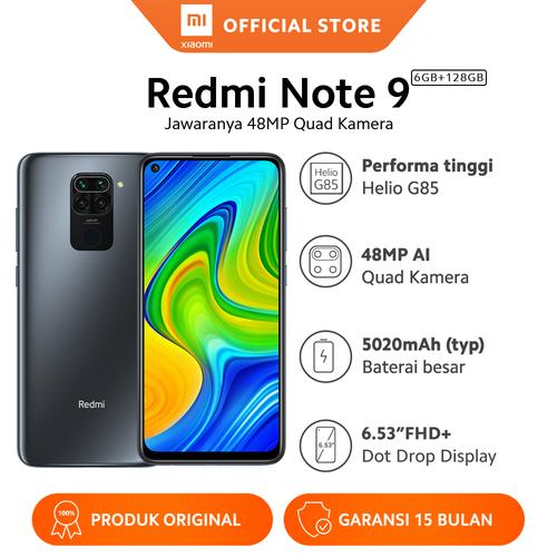 Foto Produk Xiaomi Official Redmi Note 9 6/128 GB Garansi Resmi Mi Smartphone - Hitam dari Xiaomi Official Store