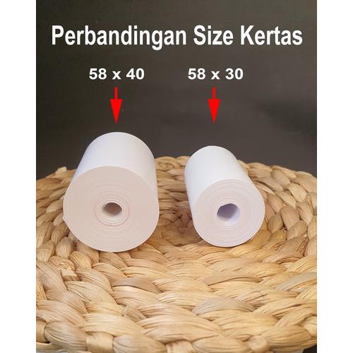 Gambar KERTAS PRINTER BLUETOOTH 58 x 30mm KERTAS STRUK KERTAS KASIR THERMAL - 58x30mm SATUAN dari SARANG ACC shop undefined Tokopedia