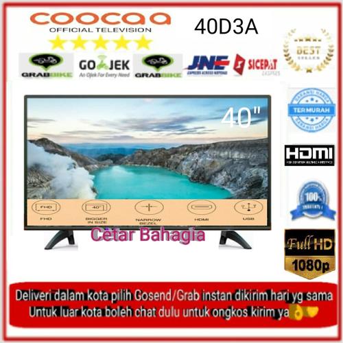 Foto Produk COOCAA LED TV 40 INCH FHD 40D3A garansi panel 3 thn new 2018 dari cetar bahagia