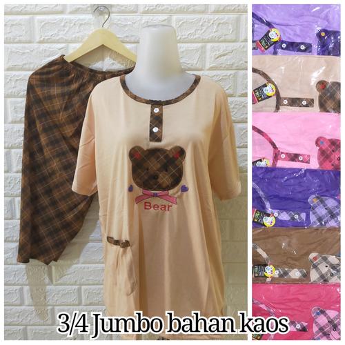 Foto Produk BABYDOLL 3/4 JUMBO XXL BAHAN KAOS/ BAJU TIDUR SETELAN MURAH dari im@ shop