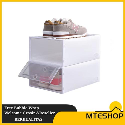 Foto Produk Kotak sepatu lipat / box sepatu lipat MURAH - Putih, L dari MTEshop