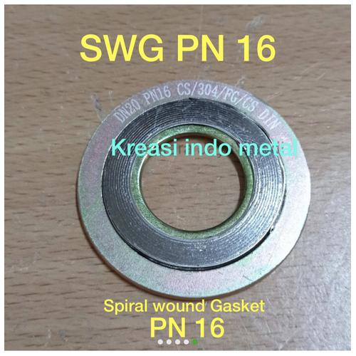 Jual 1" Spiral Wound Gasket PN 16 /Swg PN16 DN25 Din DN 25 Packing 1