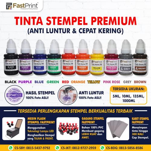 Jual Tinta Stempel Flash Warna Ungu Purple Ink 135ML