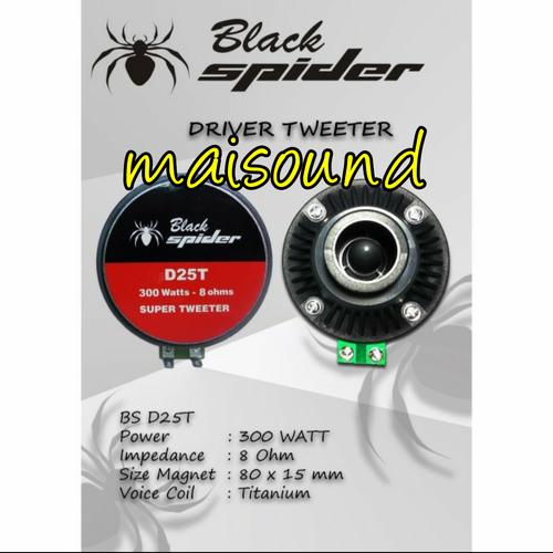 Gambar DRIVER TWEETER BLACK SPIDER D25T 300 WATT ORIGINAL BLACKSPIDER D 25 T dari Maisound Jakarta Utara Tokopedia