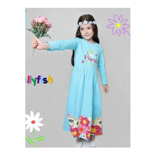 Foto Produk GAMIS ANAK PEREMPUAN/GIRL JELLYFISH FLOWER PRINCES BLUE SIZE 6 dari LitMeeCho