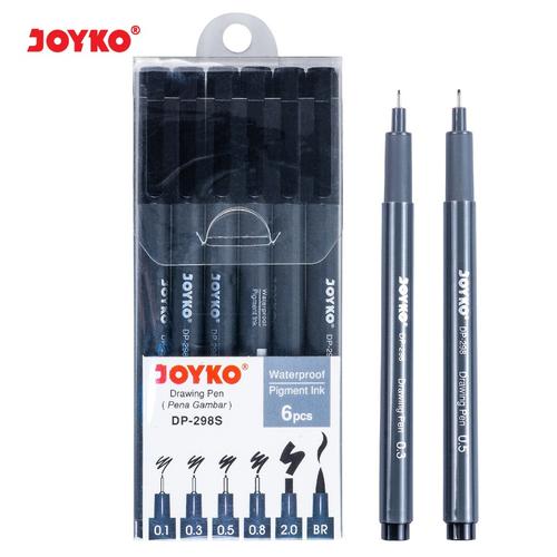 Foto Produk Drawing Pen JOYKO 6pcs DP-298S Waterproof Set dari Dante