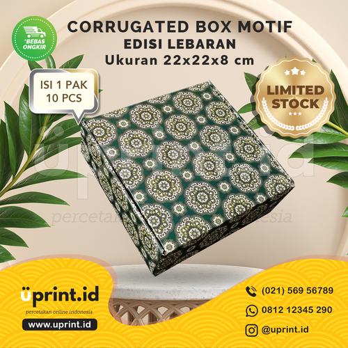 Foto Produk CORRUGATED MOTIF LEBARAN |22x22x8 cm|BOX HAMPERS|LIMITED STOK dari Uprint.id