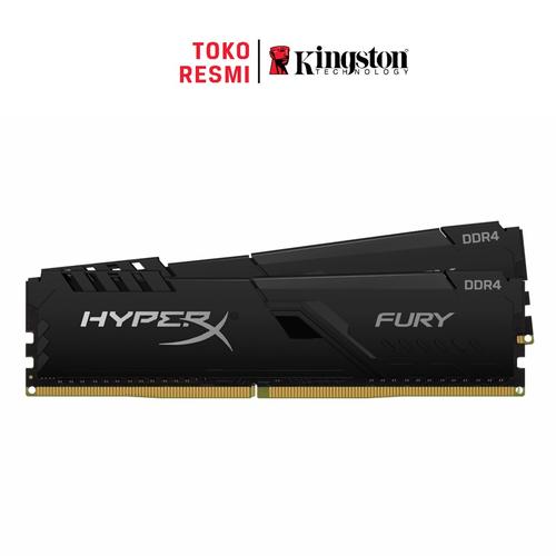Foto Produk Kingston RAM DIMM HyperX Fury Black 32GB DDR4 2666MHz 16GBx2 dari Kingston Official Store