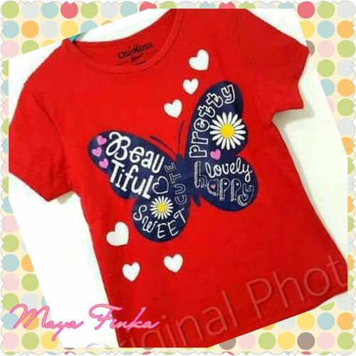 Foto Produk KAOS ANAK SIZE 1-6 OSHKOSH BUTTERFLY MERAH|KAOS ANAK KARAKTER CEWEK dari MAYA FINKA KAOS KARAKTER