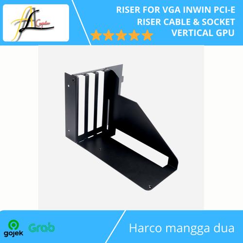 Foto Produk RISER FOR VGA INWIN PCI-E RISER CABLE & SOCKET - VERTICAL GPU dari AL computerr