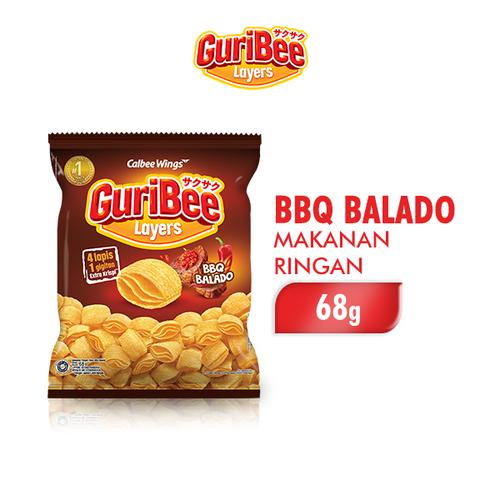 Gambar Guribee Layers Makanan Ringan BBQ Balado 68 gr dari Wings Official Store Tokopedia