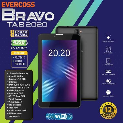 Foto Produk EVERCOSS BRAVO TAB / U70C / 3/32GB - GARANSI RESMI EVERCOSS - Hitam dari Balai Pustaka