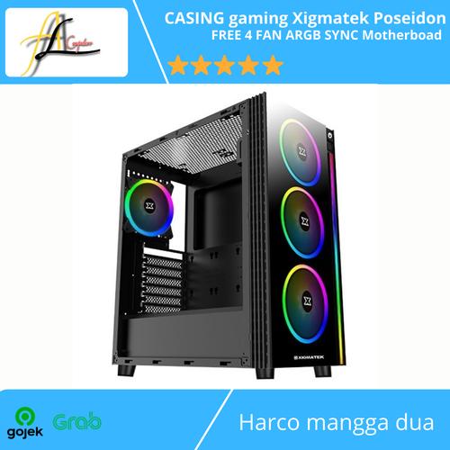 Gambar CASING gaming Xigmatek Poseidon - FREE 4 FAN ARGB SYNC Motherboad dari AL computerr undefined Tokopedia