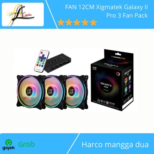 Foto Produk FAN 12CM Xigmatek Galaxy II Pro 3 Fan Pack dari AL computerr