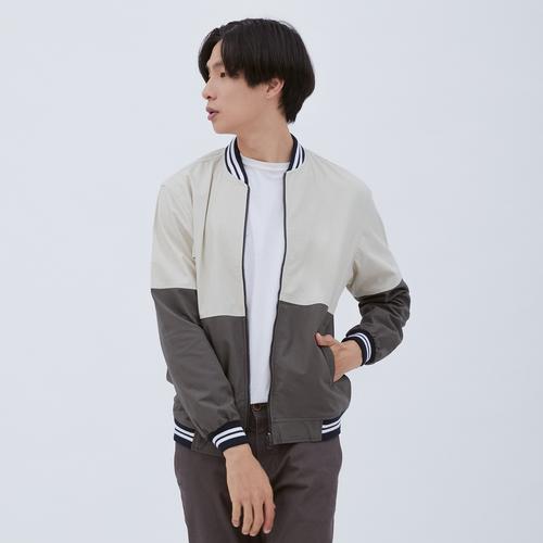 Gambar M231 Jaket Pria Bomber Combination Panjang Cream 1875C - S dari M231 Official Store Kab. Tangerang Tokopedia