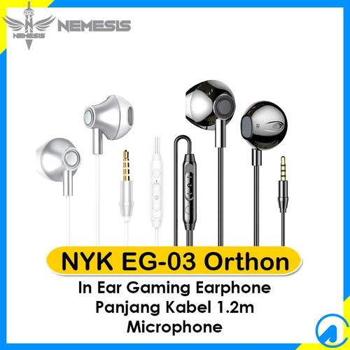 Foto Produk NYK EG-03 Orthon Gaming Earphone EG03 In Ear - Putih dari Artica Computer