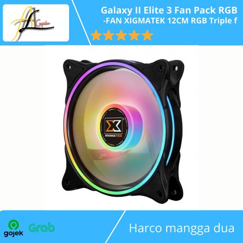Gambar Galaxy II Elite 3 Fan Pack RGB -FAN XIGMATEK 12CM RGB Triple fan dari AL computerr undefined Tokopedia
