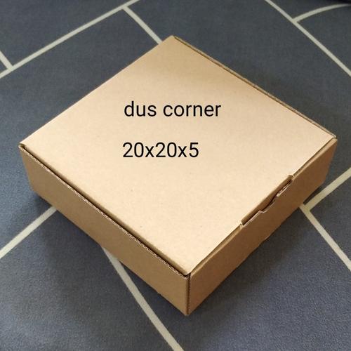 Foto Produk kardus packing box pizza / die cut uk 20x20x5 - Cokelat dari Dus Corner
