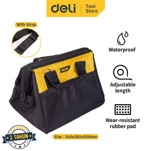 Foto Produk Deli Tool Bag / Tas Perkakas 16 inch Multifungsi Bahan Kuat DL-P2 dari Deli Tools Official